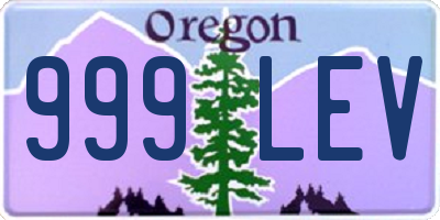 OR license plate 999LEV