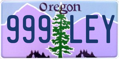 OR license plate 999LEY