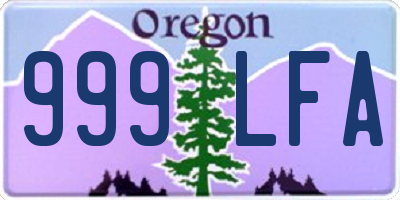 OR license plate 999LFA
