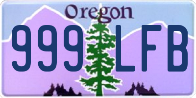 OR license plate 999LFB