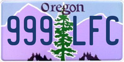 OR license plate 999LFC