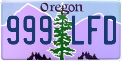 OR license plate 999LFD