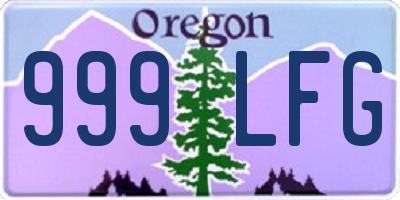 OR license plate 999LFG