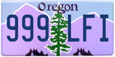 OR license plate 999LFI