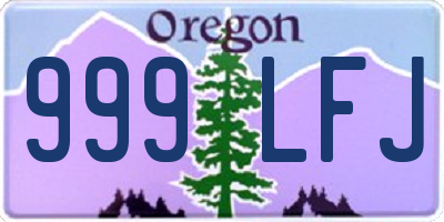 OR license plate 999LFJ