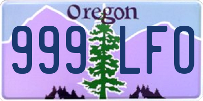 OR license plate 999LFO