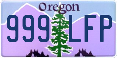 OR license plate 999LFP