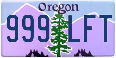 OR license plate 999LFT