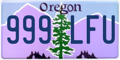 OR license plate 999LFU