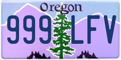 OR license plate 999LFV