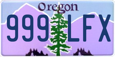 OR license plate 999LFX