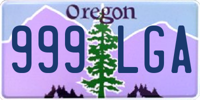 OR license plate 999LGA