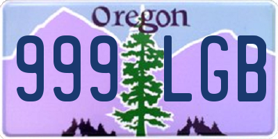 OR license plate 999LGB