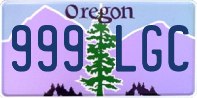 OR license plate 999LGC