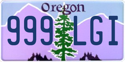 OR license plate 999LGI