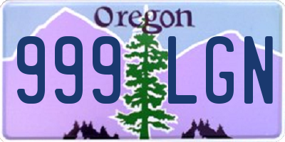 OR license plate 999LGN
