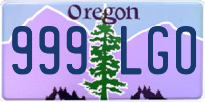 OR license plate 999LGO