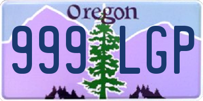 OR license plate 999LGP