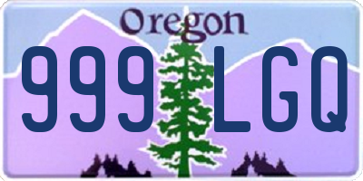 OR license plate 999LGQ