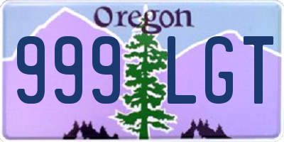 OR license plate 999LGT