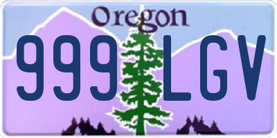 OR license plate 999LGV
