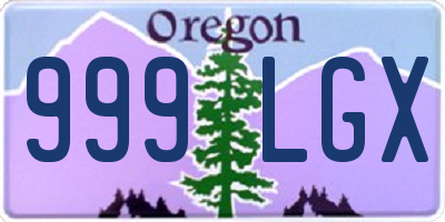 OR license plate 999LGX