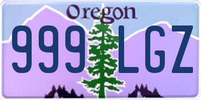 OR license plate 999LGZ