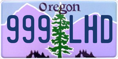 OR license plate 999LHD