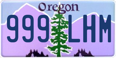 OR license plate 999LHM