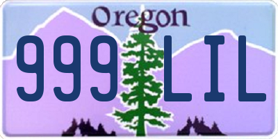 OR license plate 999LIL