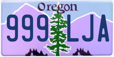 OR license plate 999LJA