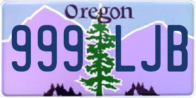 OR license plate 999LJB