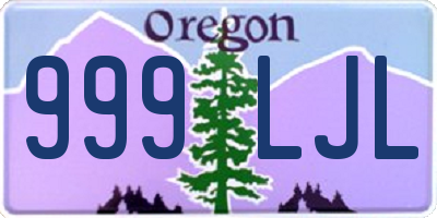 OR license plate 999LJL