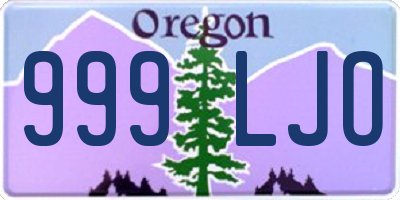 OR license plate 999LJO