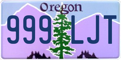 OR license plate 999LJT