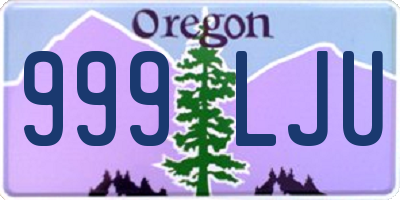 OR license plate 999LJU