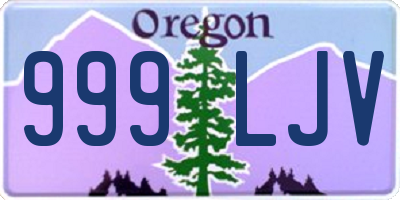 OR license plate 999LJV