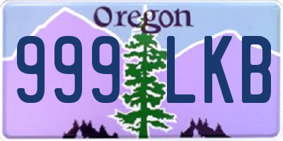 OR license plate 999LKB