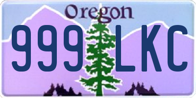 OR license plate 999LKC