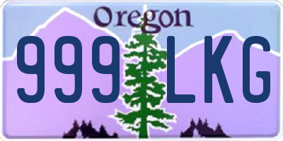 OR license plate 999LKG