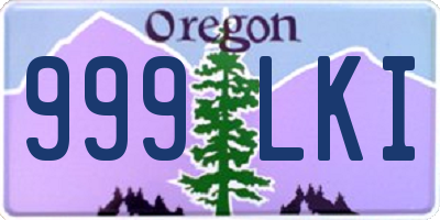 OR license plate 999LKI