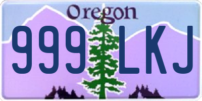 OR license plate 999LKJ