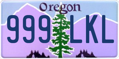 OR license plate 999LKL