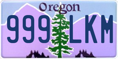 OR license plate 999LKM