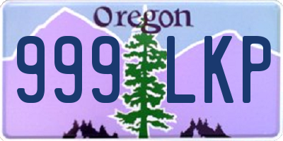 OR license plate 999LKP