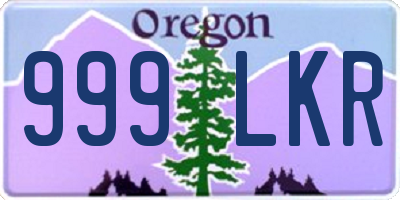 OR license plate 999LKR