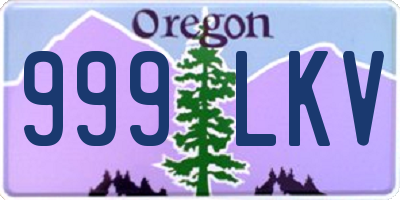 OR license plate 999LKV