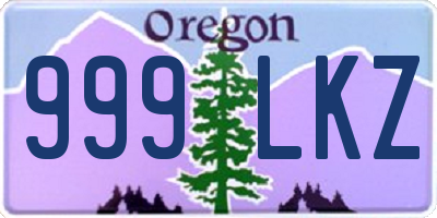 OR license plate 999LKZ