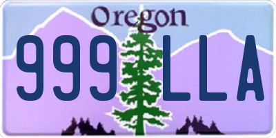 OR license plate 999LLA