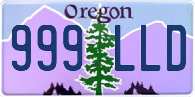 OR license plate 999LLD